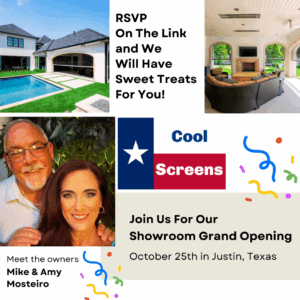 Showroom Justin Texas Grand Opening Cool Screens of Texas